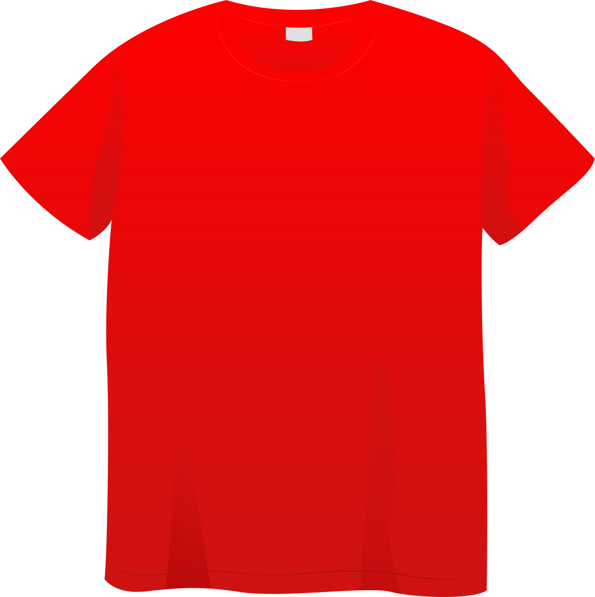 Red Plain T-shirt Front Mockup Design